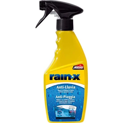 Imagen de Rain X Líquido Limpiaparabrisas Coche con Tratamiento Antilluvia Parabrisas Coche, Retrovisor, Mampara Ducha, Espejos, Cristales Baño, 500ml