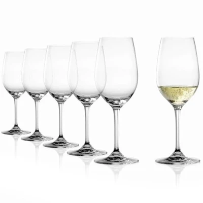 Imagen de Stölzle Lausitz Copas de Vino Blanco Event Set 6, 360 ml Cristal Elegantes para Vinos Blancos y Tintos Medios Resistentes, Lavables, Made in Germany