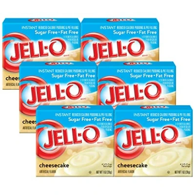 Imagen de Jell O Sugar Free Instant Pudding and Pie Filling, Cheesecake, 1 Ounce Boxes (Pack of 6)
