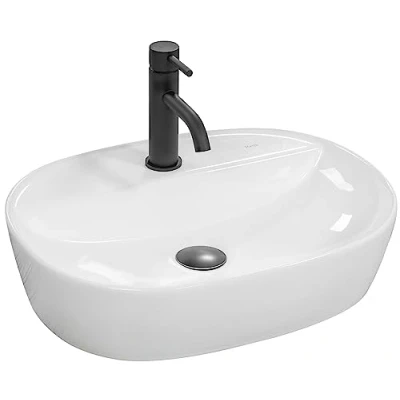 Imagen de Rea Lavabo SOBRE ENCIMERA Carina de baño 500 x 385 120 mm Cerámica (blanco)