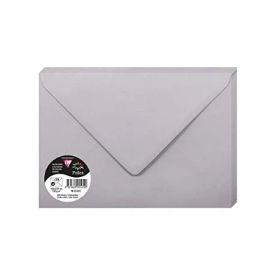 Imagen de Clairefontaine 5652 C Pack de 20 sobres 16,20 x 22,90 0,10 cm, color Gris koala 16.20 22.90 0.10