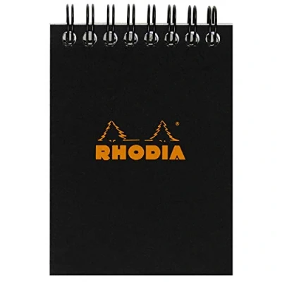 Imagen de Rhodia 115009C Cuaderno (A7, doble espiral, 80 hojas), color negro