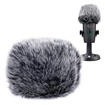 Imagen de YOUSHARES Parabrisas Antiviento para Micrófono Blue Yeti Nano, Gorro de Piel Parabrisas, Filtro Pop Eliminación Eficaz Ruido
