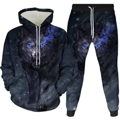 Imagen de AMCYT Conjunto de sudadera con capucha pantalones deportivos para hombre,Chandal Hombre Completo (Herren4,XXXL)