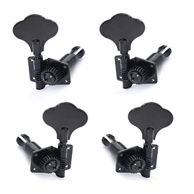 Imagen de Musiclily 2L2R Open Gear Bajo Clavijas de Afinación 24:1 Ratio Clavijero Repuesto para 4 Cuerdas Ibanez Style Eléctrico, Negro