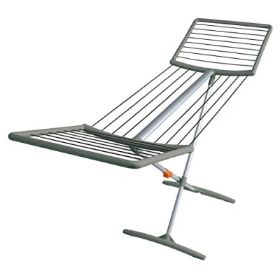 Imagen de JUWEL Fashiondry 40809 Tendedero (18 m, Acabado en Aluminio), Color Gris