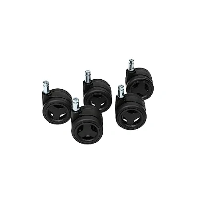 Imagen de Topstar Ruedas giratorias para suelo duro, silla giratoria (juego = 5 ruedas), diseño de radios, apto Sitness RS, plástico, negro, diámetro del pasador 11 mm, rollo 65 6,5 x