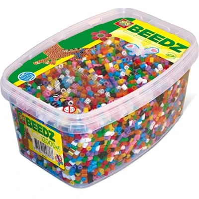 Imagen de SES Creative Caja de Mezcla 12 000 Cuentas para Planchar básicas niños SES, Multicolor, S (00779)