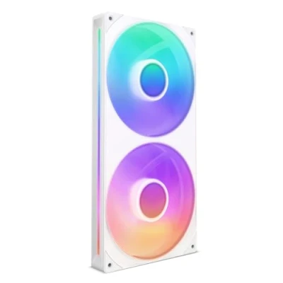 Imagen de NZXT F280 RGB Core Unidad de Ventilador monocasco 280 mm con 2 Ventiladores 140 Control Velocidad e iluminación Alta presión estática y Flujo Aire 8 LED aRGB Blanco