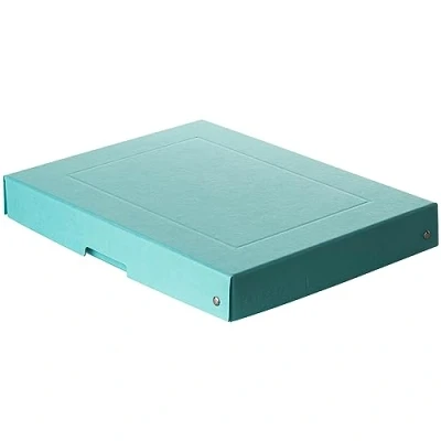 Imagen de FALKEN PureBox caja de almacenaje con tapa cartón resistente, fabricado en Alemania, 40 mm alto, DIN A4, color azul, regalo vegana, transporte,