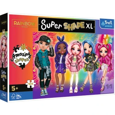 Imagen de Trefl 104 XL Super Shape Formas Locas, Piezas Grandes, Colores con Personajes de Cuentos Hadas Rainbow High, a Partir 5 años Puzzle, Estilo, Extra Large (50015)