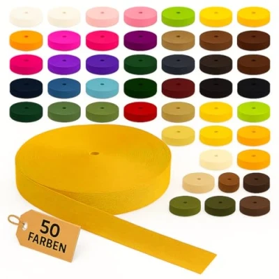 Imagen de KBBB Correa de 2 m o 5 largo 50 colores anchos: 10 mm 15 20 25 30 40 polipropileno
