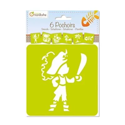 Imagen de Avenue Mandarine Set de 6 plantillas con formas y diseños diferentes (Animales, objetos, letras, etc.)