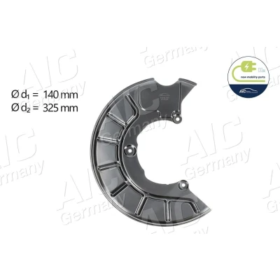 Imagen de AIC 54845 Chapa Protectora de Disco Freno Eje delantero, izquierda VOLKSWAGEN: Golf 5, 6, SEAT: Leon II Hatchback, AUDI: A3 Hatchback