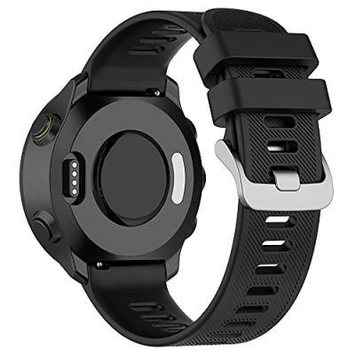 Imagen de ACTECH Correa Compatible con Garmin Forerunner 55 Pulsera, 158 Ajustable de Silicona Reemplazar Banda Pulsera (Negro)