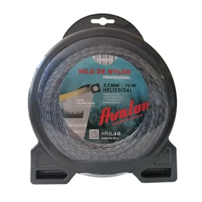 Imagen de Avalon Hilo Helicoidal de Nylon Universal para desbrozadora y Cortacesped (2,7 mm x 70 m) Dual Power Reforzado