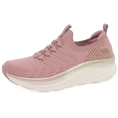 Imagen de Skechers D&#039;lux Walker Let It Glow, Zapatillas Mujer, Rose Knit Gold Trim, 39 EU