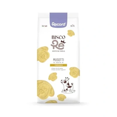 Imagen de Record BiscoRe Galletas para Perros crujientes y Naturales. Snack horneados, sin conservantes ni Aceite de Palma, Ligeras digeribles un Aperitivo Saludable Sabroso 1 kg, Queso