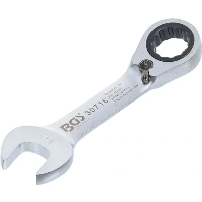 Imagen de BGS 30716 Llave combinada corta con carraca reversible 16 mm