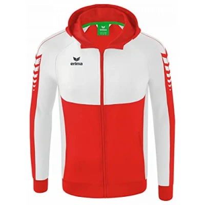 Imagen de ERIMA Niños Six Wings Chaqueta de entrenamiento con capucha, rojo/blanco, 164