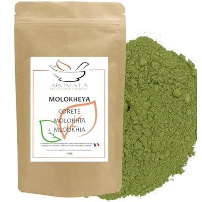 Imagen de AROMATA Molokheya /Molokhia «Corète» en polvo 150 gr / 100% Natural, sin aditivos ni conservantes.
