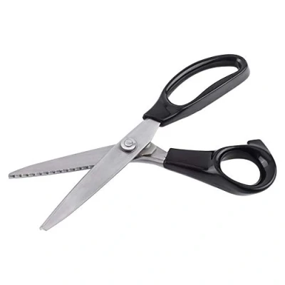 Imagen de Tbest Tijeras Decorativas de Tela con Borde Redondo/triangular, Cortador 3 5 7mm, Zig Zag para Peluca Encaje, Pinking, Pinking (5 mm)