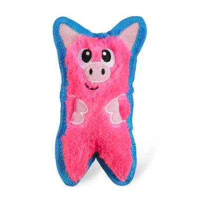 Imagen de Outward Hound Invincibles Minis Juguete con sonido para perros Resistente y duradero Cerdito Rosa XS