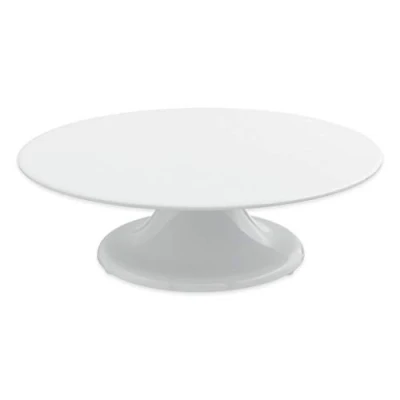 Imagen de thermohauser Plato para tartas de melamina blanco, redondo, diámetro 32,0 x 10,0 cm, con base giratoria, plástico, 588 g