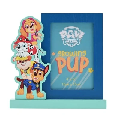 Imagen de Marco de fotos madera con personajes Paw Patrol