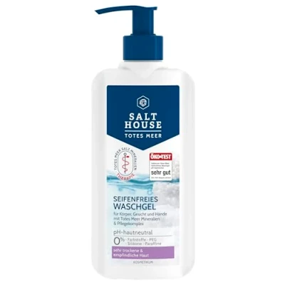 Imagen de Salthouse Gel de lavado sin jabón Terapia Mar Muerto con aceite jojoba y urea, para cuerpo, cara manos, 250 ml