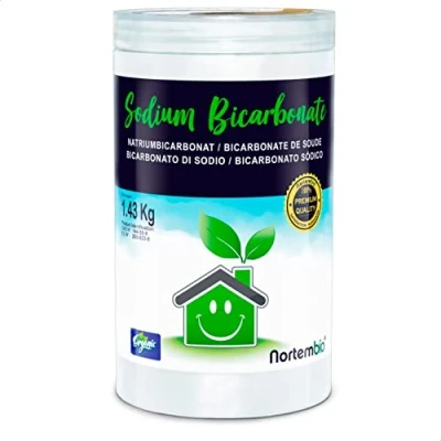 Imagen de Nortembio Bicarbonato de Sodio Ecológico 1,43 Kg. Origen 100% Natural. Sódico Sin Aluminio. Quitamanchas, Desodorizador y Blanqueante. para Limpieza con e Book Incluido.