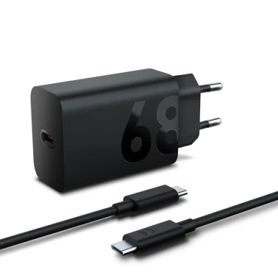 Imagen de Cargador de pared Lenovo USB C 68 W, para tablets PD, Negro