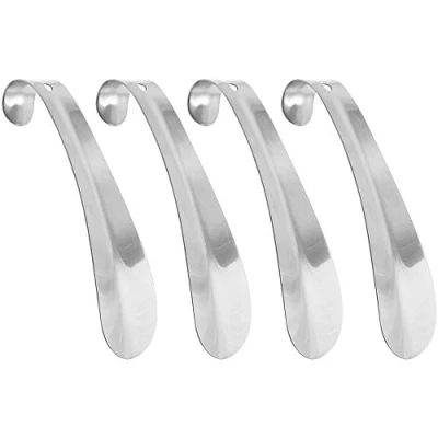 Imagen de com four® 4X Calzador, Cuerno de Zapato, Aproximadamente 15 cm, Fabricado en Acero Inoxidable (04 Piezas 15cm)
