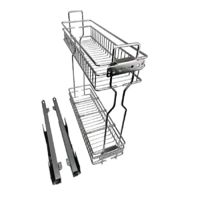 Imagen de AZERODESIGN Botellero Vino Vertical Apilable Cocina Extracción Total Cierre Amortiguado Disponible para Diferentes Modulos 3 separadores de Botellas (MODULO 20)