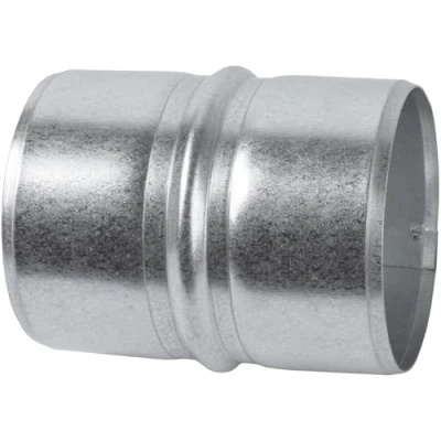 Imagen de Vent Systems conector de conducto acero galvanizado 3.15 pulgadas, extensión redonda ventilación, acoplador ventilación metal, acoplamiento manguera