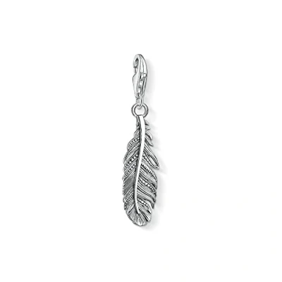 Imagen de Thomas Sabo Colgante Charm Pluma Club de Mujer con Plata Ley 925, Plateado
