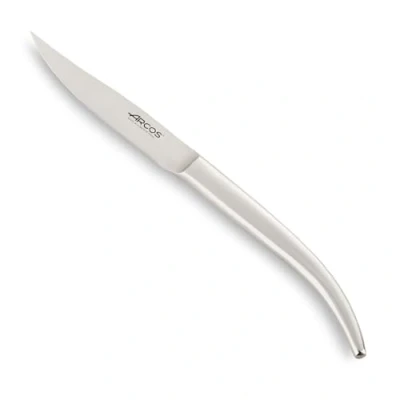 Imagen de Arcos Serie Steel Force Cuchillo Chuletero con Filo Liso Monoblock de Acero Inoxidable 110 mm Color plata