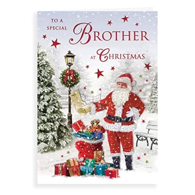 Imagen de Regal Publishing Tarjeta de Navidad Tradicional Brother 9 x 6&#039;&#039; Felicitacion