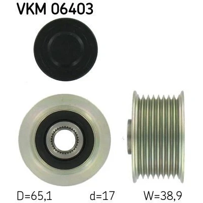 Imagen de SKF VKM 06403 Rueda Libre Alternador 38,9 MAZDA: 3 Berlina, 5, Hatchback