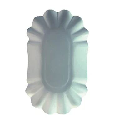 Imagen de Papstar Pappe 11273 Pure Moldes ovalados para repostería (10,5 x 17,5 3 cm, 250 Unidades), Color Blanco