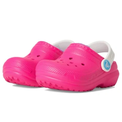 Imagen de Crocs Classic Lined Clog T, Obstrucción Unisex niños, Pink Crush Multi, 7 UK
