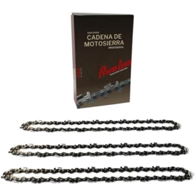 Imagen de Avalon ProCut Pack 3 Cadenas de Motosierra 3/8 Bajo Perfil Galga 050 1.3 57 eslabones y diente cuadrado para espadas 40cm. Compatible con Alpina, Ryobi, Stiga, Worx