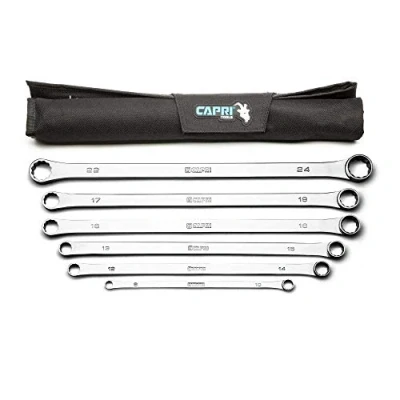 Imagen de Capri Tools Juego de llaves extremo caja extralargas 0 grados (6 piezas métricas (8 24 mm) / bolsa almacenamiento (CP11800 6MPK JP)