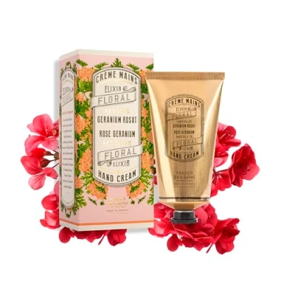 Imagen de Panier des Sens Crema de Manos para Piel Seca al Geranio Hidratante Base Aceite Oliva y Almendras Cuidado las Made in France 96% Ingredientes Naturales 75 ml