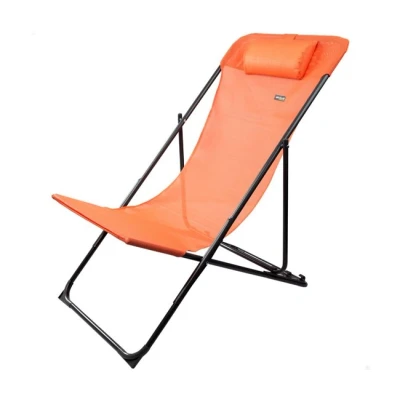 Imagen de AKTIVE Silla Tumbona Plegable y reclinable Naranja, sillas Plegables antivuelco de textileno, 3 Posiciones, Peso máx. soportado 100kg. Medidas 53x78x87cm, Muebles jardín, Terra (61104)