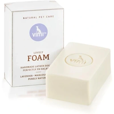 Imagen de vimi Lovely Foam 100 g Jabón Natural para Perros Un Cuidado Suave del Pelaje, Espuma Rica Y Fragante con Lavanda, Tomillo Margosa