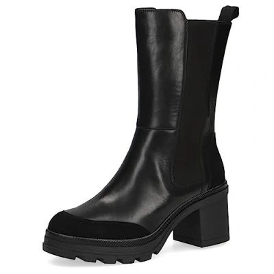 Imagen de CAPRICE 9 25400 41, Botines de tacón con cordones para Mujer, Negro (Black Comb I), 38 EU