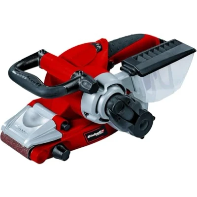Imagen de Einhell Lijadora de banda TE BS 8540 E (850 W, electrónica velocidad, superficie lijado 75x140 mm, cambio sin herramientas, mango adicional, incl. 1 P80)