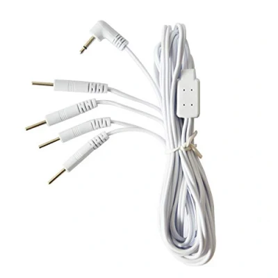 Imagen de KONMED 1 Pair Tens Lead Wires Jack 2.5mm Plug 2.0mm Pin Connection by