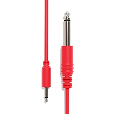 Imagen de ExcelValley 1 Pack Cables de Conexión Mono TS 3,5mm a 6,35mm Eurorack Sintetizador [Rojo 150cm 59&quot;]